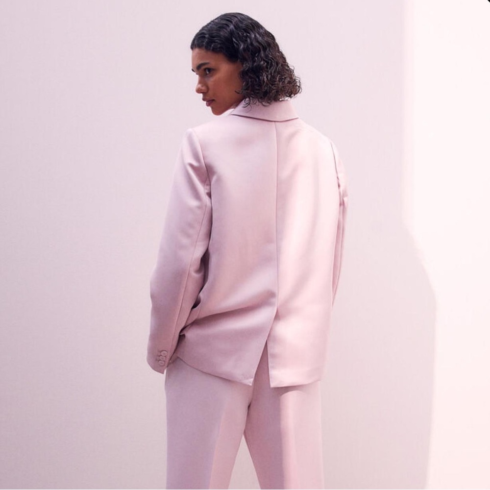 H&M Satin Pink Women's Blazer - Picture 2 of 7